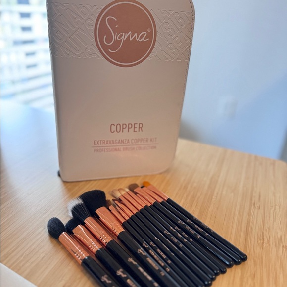 Sigma Beauty Other - Sigma Beauty Copper Makeup Brush Set with Case